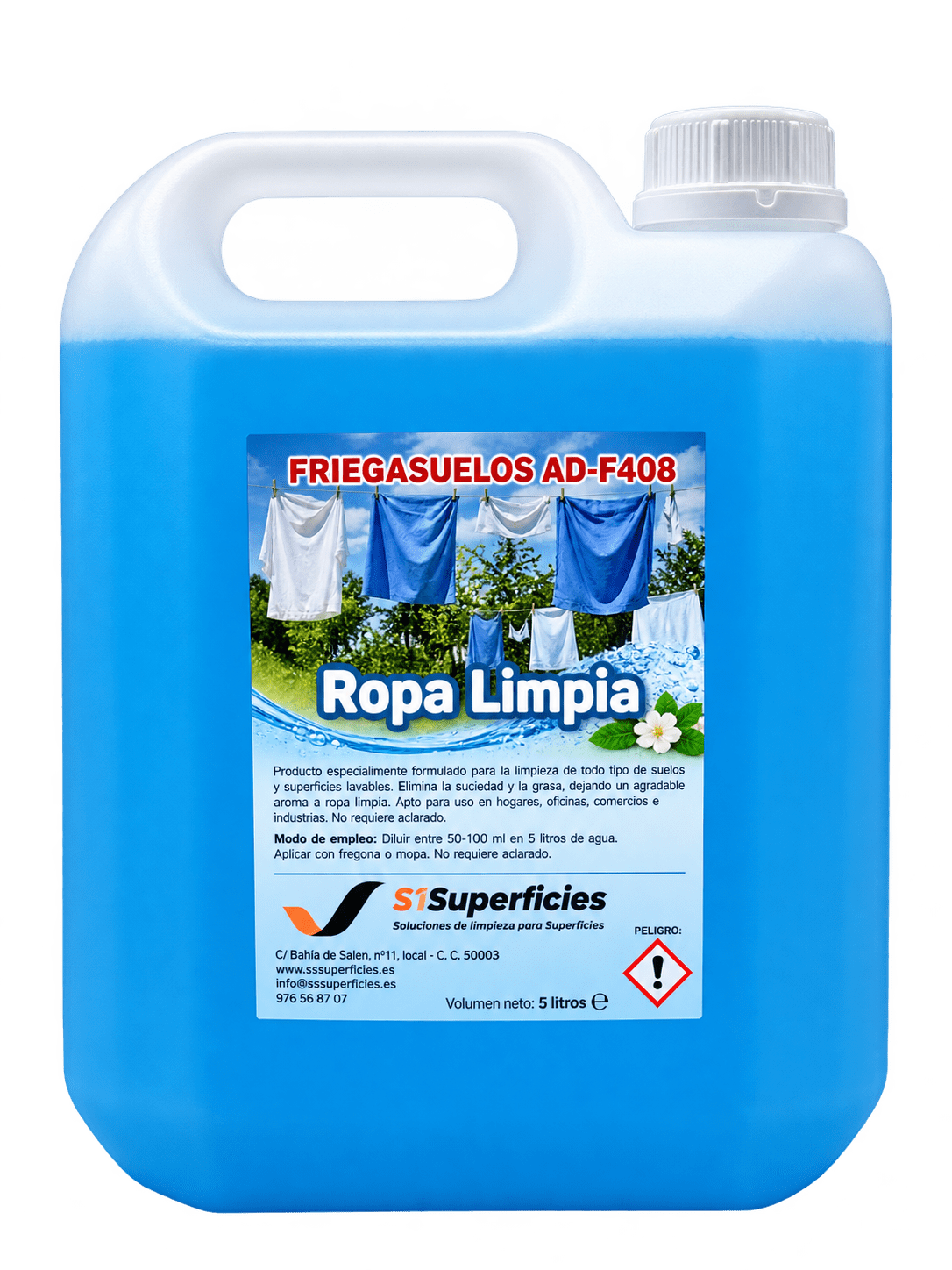 FREGASUELOS CONCENTRADO ROPA LIMPIA 5LT